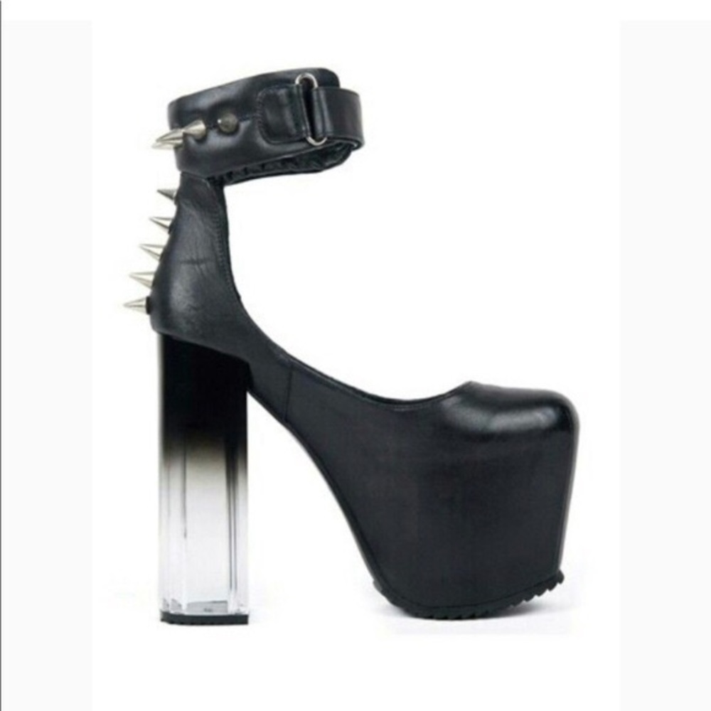 UNIF marychain black studs platform maryjane goth